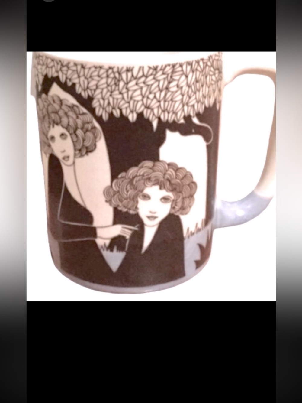 Hand painted cup - Twins - Gemini- Sisters